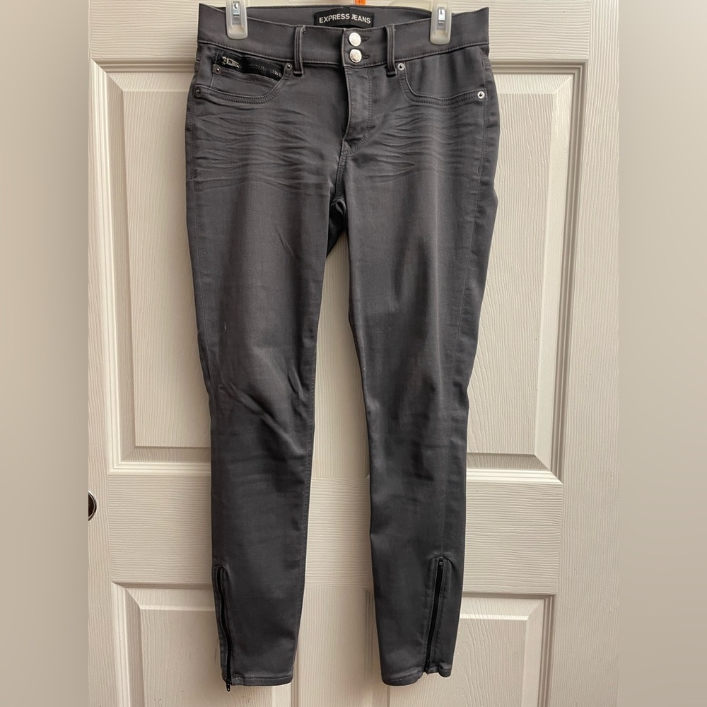 Express Dark Gray Ankle Pants